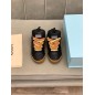 Lanvin Curb Lace-Up Sneakers in Black and Brown
